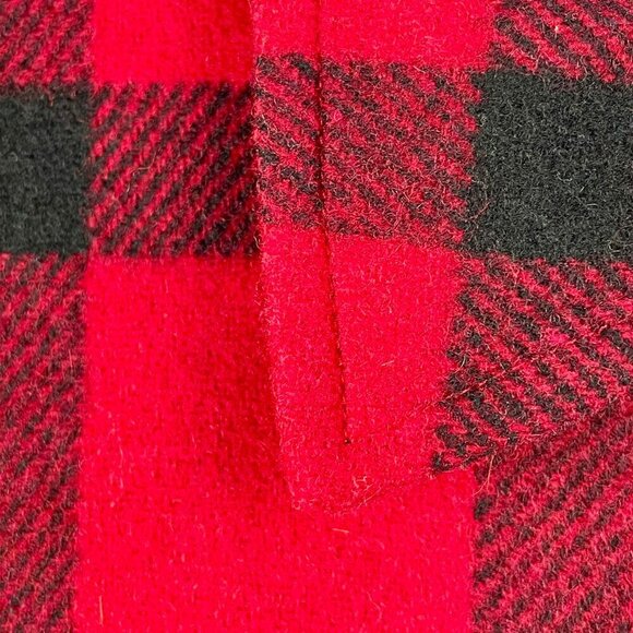 Talbots Wool Blend Red & Black Buffalo Plaid Blazer Silver Toggle Buttons 2P - Picture 7 of 16